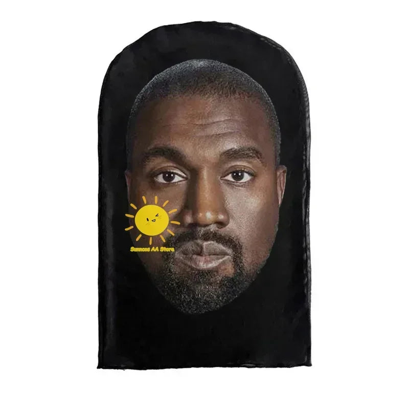 Nova Máscara de Rosto Inteiro Unissex Estilo Kanye/Drake, Impressa em 3D com Malha Elástica – Ideal para Cosplay, Festas e Simulações (Estilo Balaclava)