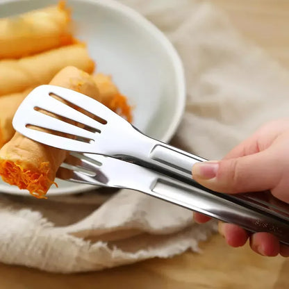 Pinzas de acero inoxidable para alimentos, utensilios de cocina, herramienta de cocina para bufé, pinza anticalor para pan, pinza para repostería, para postres, ensaladas y barbacoas.