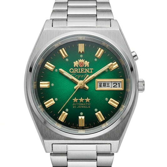 Relógio masculino automático vintage 36mm mostrador champagne em aço inox