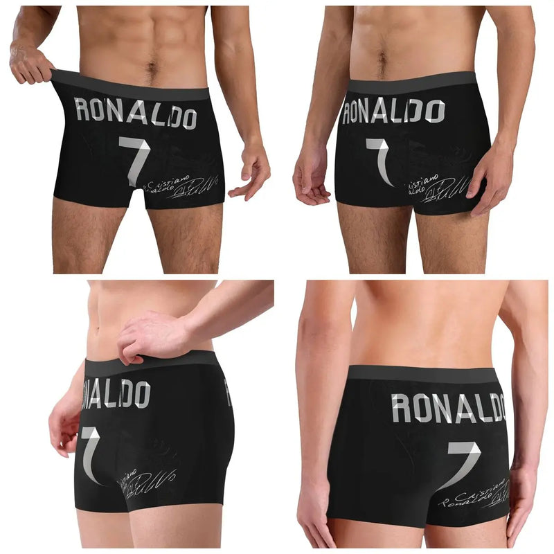 Boxer Underpants Shorts Cristiano Ronaldo Cr7 Panties Men Ventilate Underwear for Homme Man Boyfriend Gifts