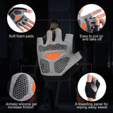 Men Women Gym Gloves Weightlifting Fitness Training Non-Slip Palm Protector Breathable Fingerless Bike Bicycle Cycling Gloves