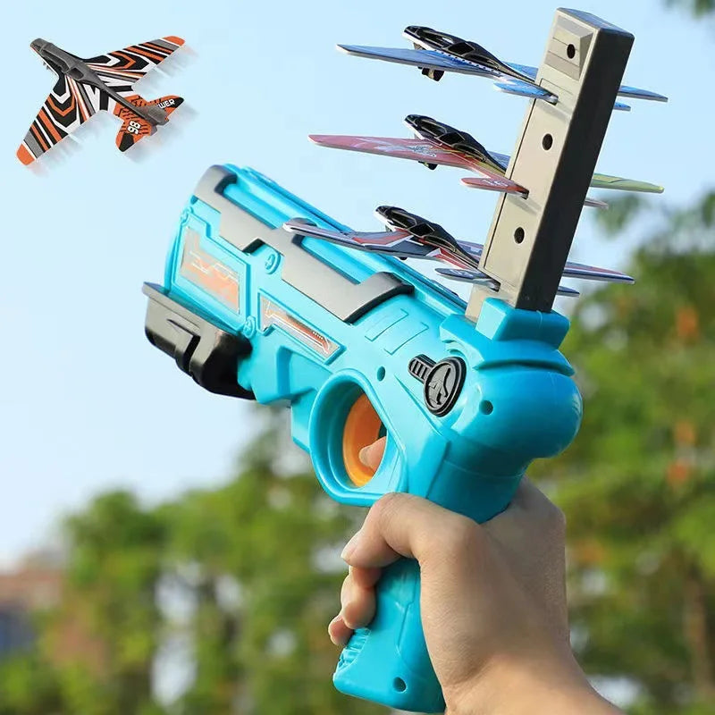 Lanzador de aviones de juguete para niños, divertido avión de espuma para exteriores, juguete interactivo entre padres e hijos, juguete volador deportivo para niños, regalo