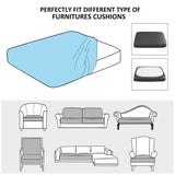 Elastic Sofa Cover for Living Room Jacquard Solid Sofa Seat Cover Grey Washable Seat Cushion Cover Furniture Protector Sectional