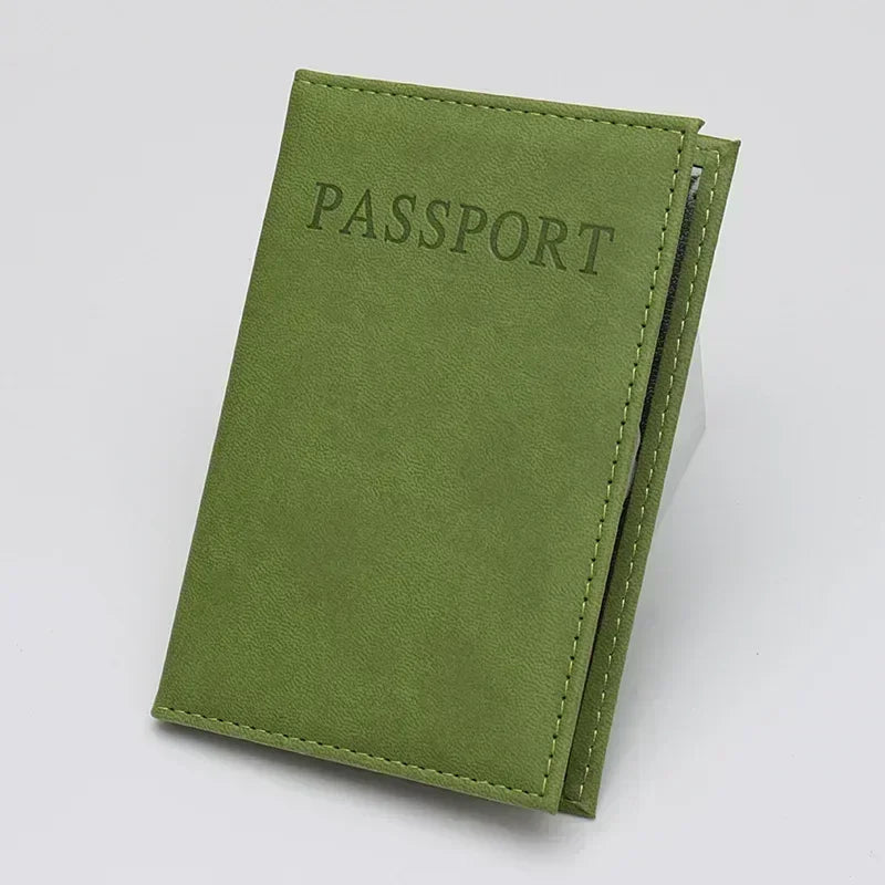 Fashion Women Men Passport Cover Pu Leather Solid color Travel ID Credit Card Passport Holder Packet Wallet Purse Bags Pouch