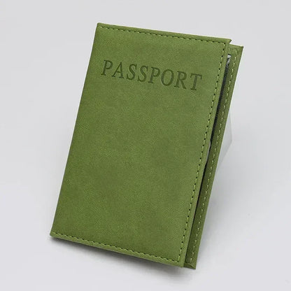 Fashion Women Men Passport Cover Pu Leather Solid color Travel ID Credit Card Passport Holder Packet Wallet Purse Bags Pouch