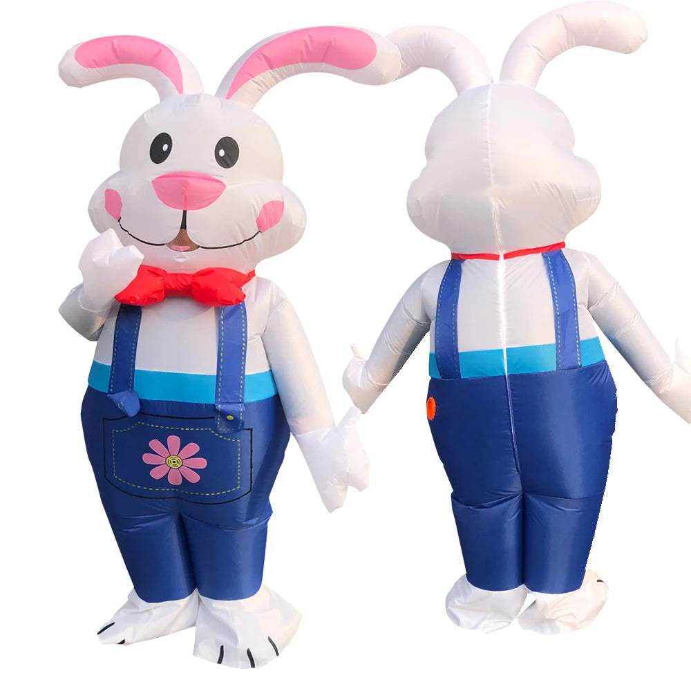 Adult Cute Animals Inflatable Costume Bunny Zebra Shark Bee Koala Cosplay Funny Suits For Halloween Purim Fancy Mascot Costumes