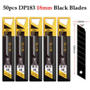 Deli 10pcs/box Knife Blade 9mm 18mm SK5 Metal Blades for Home School Supplies Art Craft Paper Box Cutting Utility Knife Tool