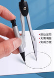 M&G Stainless Steel Compass Set - Geometry Math Tools with Rubber Ruler Carpenter Student Cartography Drawing School Supplies