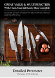 XINZUO-Juego de Cuchillos de Cocina de acero inoxidable 1,4116, herramienta de corte con mango de sándalo rojo de alta calidad, 5 uds., Alemania
