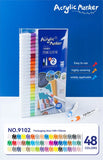 Acrylic marker pen set/12-60 colors/multi-purpose art watercolor pen/quick drying/student painting marker/stationery supplies