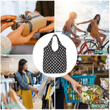Custom Recycling Classic Black And White Polka Dot Shopping Bag Women Tote Bag Portable Grocery Shopper Bags