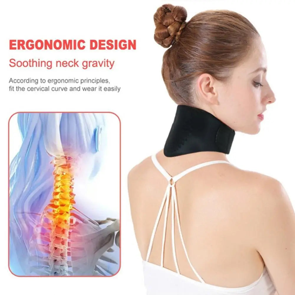 Neck Belt Tourmaline Self Heating Magnetic Therapy Neck Wrap Belt Brace Pain Relief Cervical Vertebra Protect Health Care