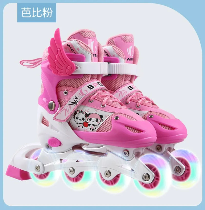 Factory Cheap Price Hot Selling in Stock Boys and Girls Skating Shoe Kids Inline Roller Quad Skates