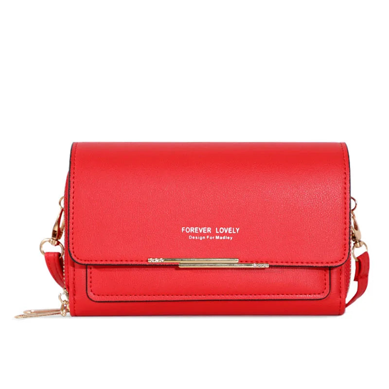 Nuevos bolsos de piel sintética para mujer, multifuncionales, de gran capacidad, tipo bandolera, a la moda, para teléfono