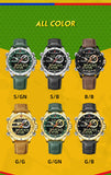NAVIFORCE Luxury Original Watches For Men Casual Sport Chronograph Alarm Quartz WristWatch Leather Waterproof Digital Clock 9163
