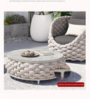 Outdoor Seat Outdoor Rattan Sofa Courtyard Combination Double Chair Leisure Terrace Villa Living Room Balcony Furniture Home