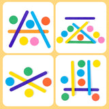Early Learning Cognitive Rainbow Stick, Children's Color Matching Puzzle, Math Enlightenment, Puzzle Games, Montessori Block Toy