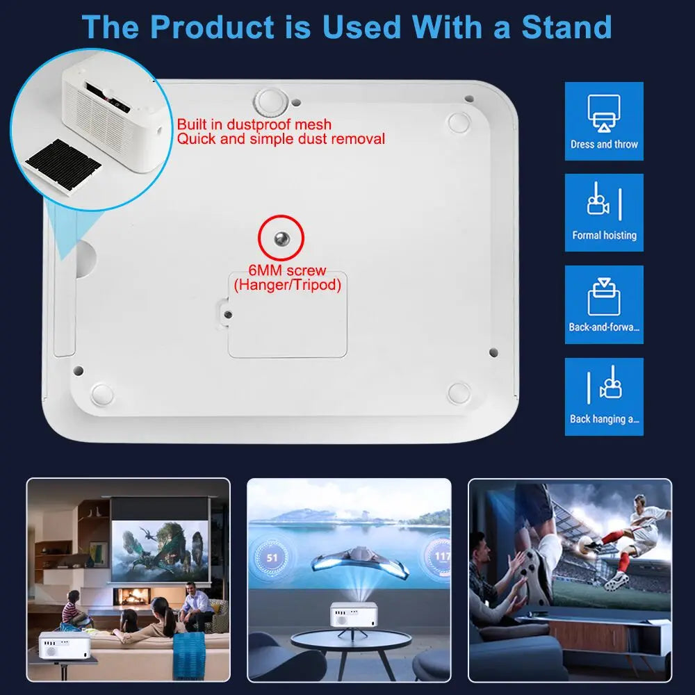ThundeaL TD92Pro Mini Projector Full HD 1080P Projetor 5G WiFi Android 4K Video TD92 Pro Portable Beamer 3D Movie Home Theater