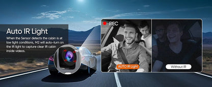 2/3Camera WIFI Dash Cam Cabin Car Dvr 1080P Interior Vehicle Three Way Channel Dvrs Recorder Video Registrator Dashcam Camcorder