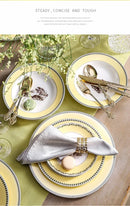 Nordic retro European tableware porcelain plates cups saucers pots high-end luxury sets creative home gifts
