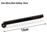 Folding Ruler Black And White Simple Graphic Primary Creative Birthday School Gift Stationery Drawing Student School Supply 1pcs
