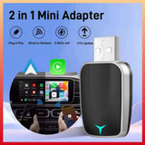 Wireless Carplay Adapter Android Auto 2-in-1 Smart Dongle 2025 5G WIFI For iPhone Android Phone For Volvo Benz MG Kia Chery VW