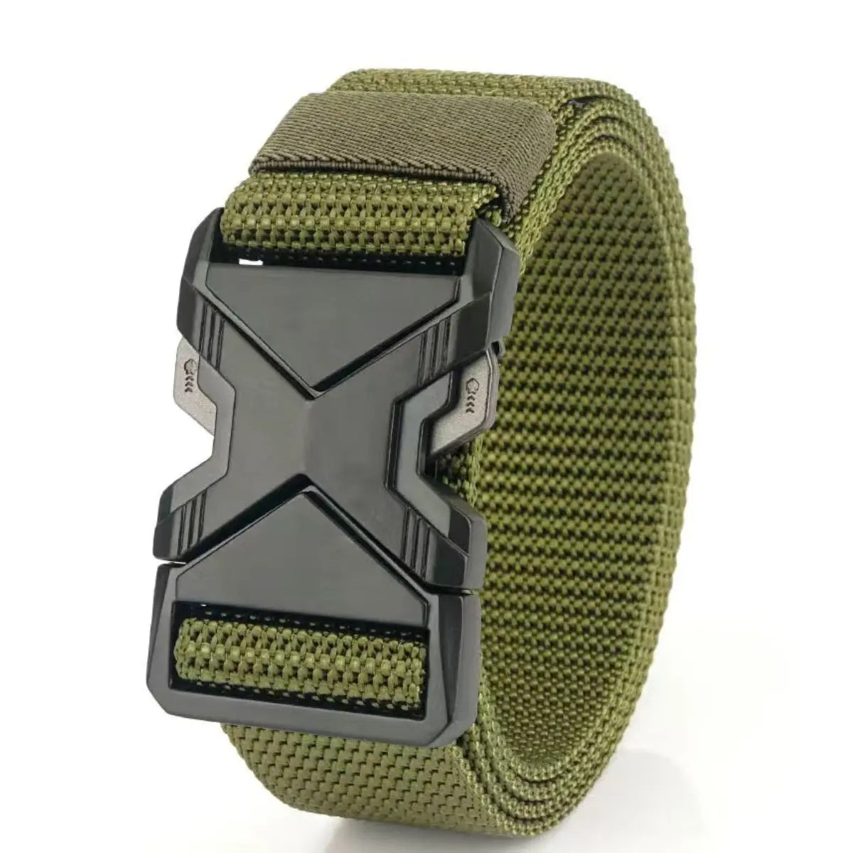 Cinturón táctico con hebilla de plástico Red Ears para hombre, multifuncional, estilo militar, de lona, ​​para entrenamiento al aire libre, de nailon sintético.