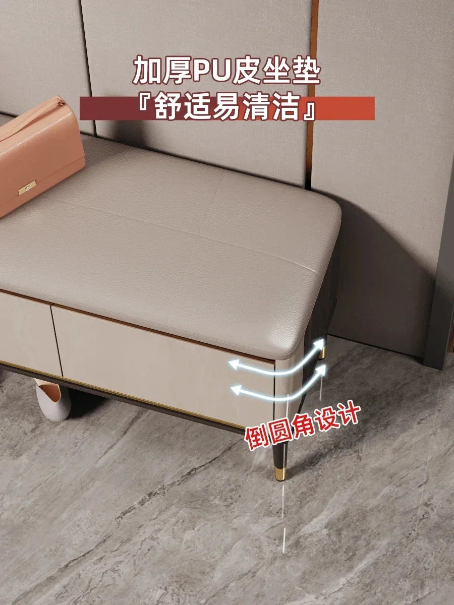 2024 new shoe changing stool for home use, shoe cabinet at the door integrated storage shoe rack