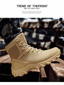 Upgraded Tactics Combat Training Boots Male Outdoors Camping Anti-wear Rapid Response Hiking Shoes Fishing Hunting Sneakers Men