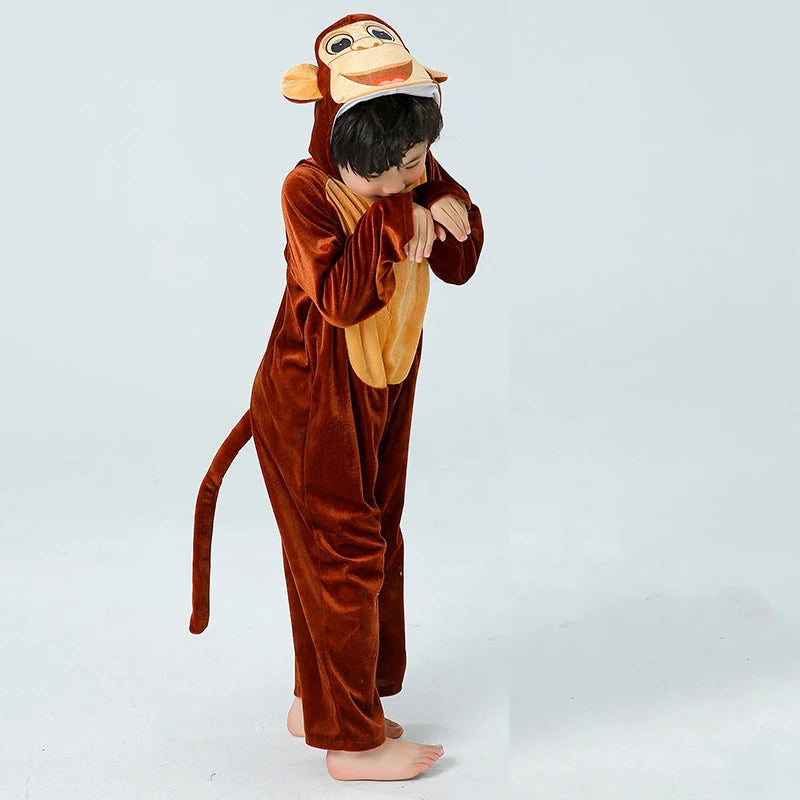 Chinese Zodiac Performance Costumes Children's Animal Performance Costumes for Children's Day Kindergarten Tiger Rabbit Monkey Dog