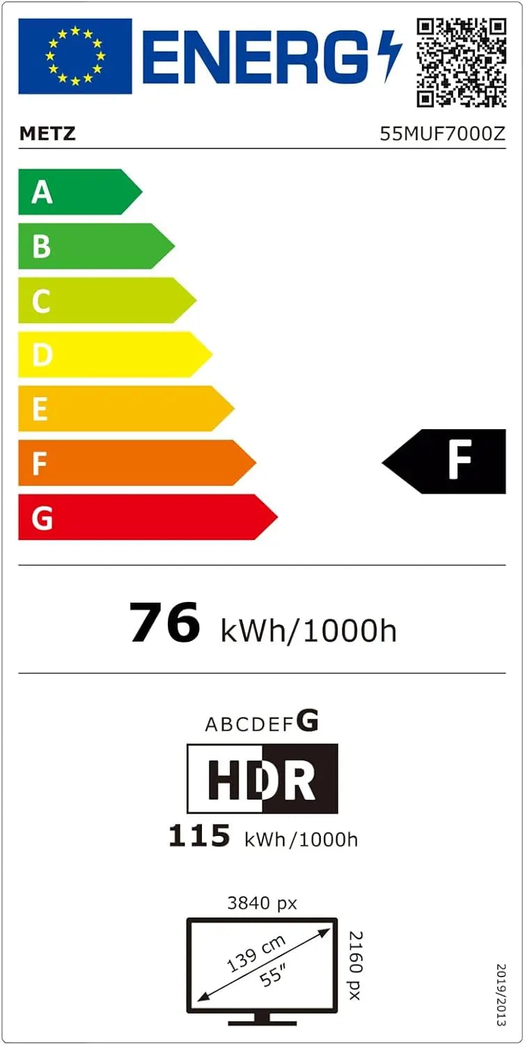 Metz TV 43 55 Inch 4K UHD Smart LED TV Google TV HDR 10 MEMC Dolby Audio Google Cast Voice Control Tuner 43MUF7000Z 55MUF7000Z