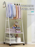 Hat Rack Triangle Hat Rack With Wheels Mobile Multi-Layer Storage Rack Hanging Clothes Rack Drying Rack Simple And Modern