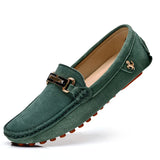 YRZL Men's Loafers Big Size 48 Soft Driving Moccasins High Quality Flats Genuine Leather Slip-on Suede Loafers for Men