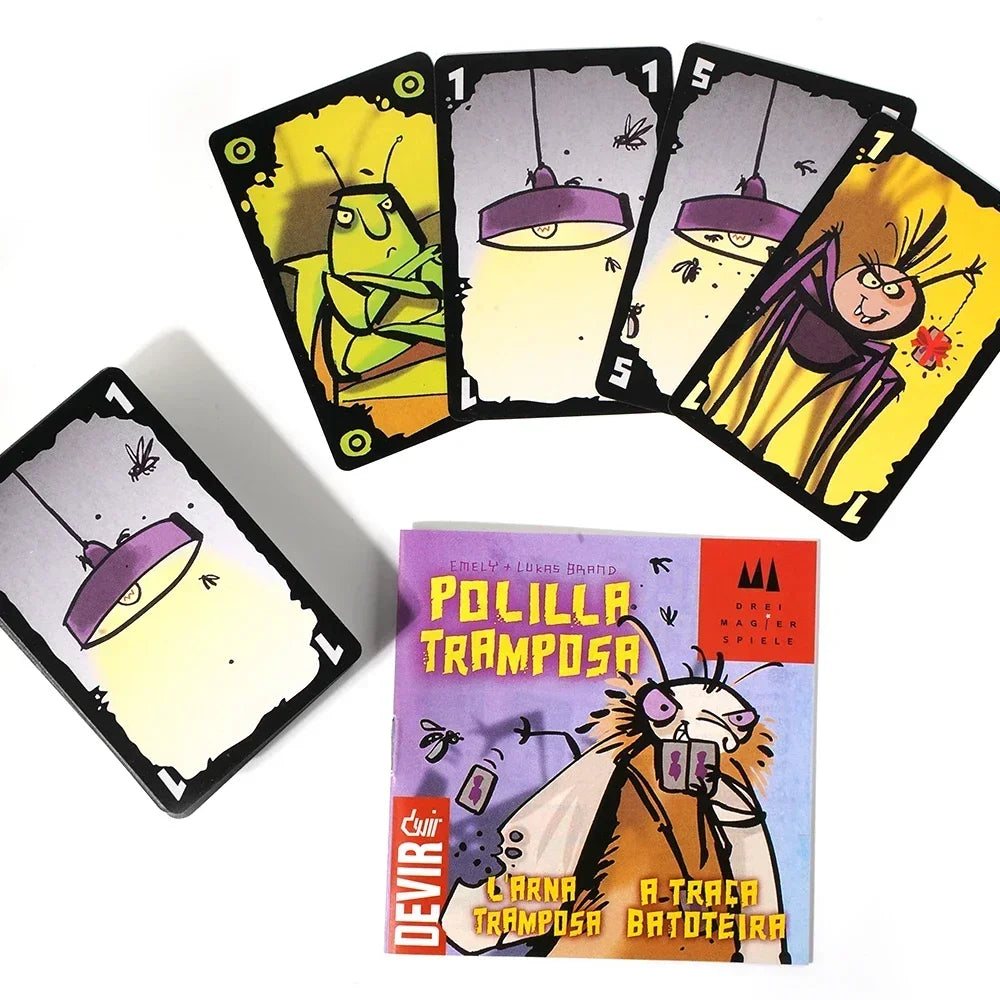 Tácticas de trampa de polilla desatadas: Juego de mesa Polilla Tramposa: un juego de cartas familiar con Kaker Laken Poker