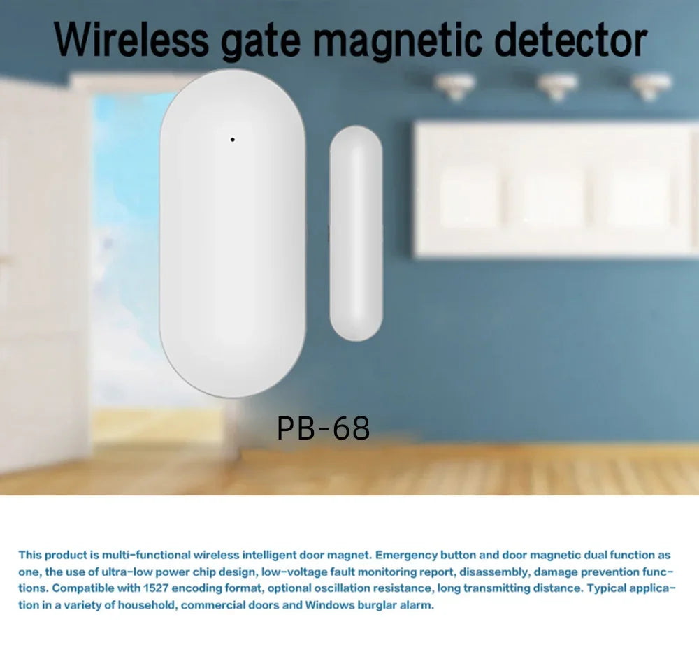 PGST door sensor, smart home door and window security detection, door opening alarm, 433MHz door detector, used to detect
