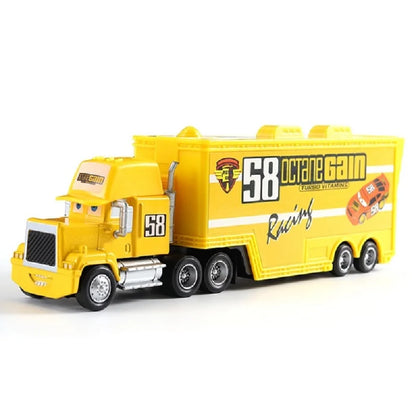 Disney Pixar Cars 2 3 Juguetes Rayo McQueen Camión Jackson Storm Tío Mack 1:55 Camión de fundición Modelo de remolque Niño niños Regalo