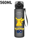 Anime Pokemon Portable Plastic Water Bottle 560ML Ash Ketchum Pikachu High Capacity Insulation Outdoor Water Cup for Kids Gift