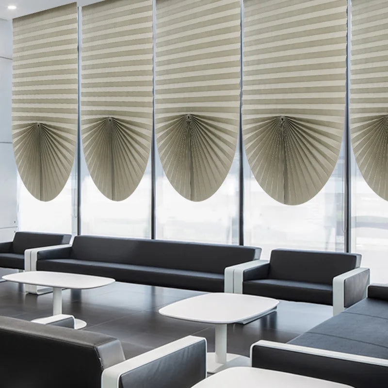 Blind for Window Self Adhesive Pleated Blinds Cordless No Drill Fabric Blinds Room Darkening Shades Blackout Shades for Bathroom