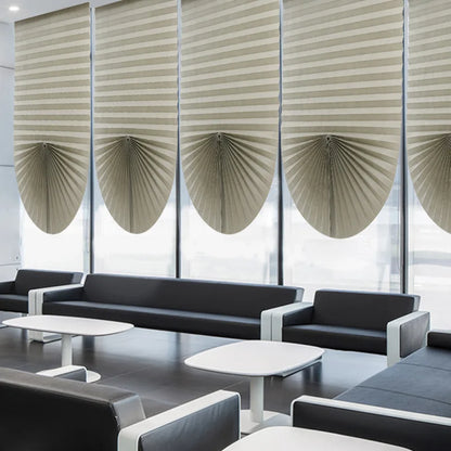 Blind for Window Self Adhesive Pleated Blinds Cordless No Drill Fabric Blinds Room Darkening Shades Blackout Shades for Bathroom
