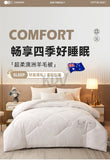 Luxury 100% Wool Quilt Core Autumn Winter Thickened Warm Quilted Comforter Fluffy Soft King Queen Size Solid White Duvet Insert