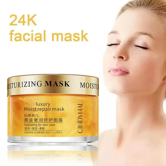 24K Gold Face Cream Collagen Anti-Wrinkle Cream Whitening Mask Sleeping Hydrated Radiant Skin Firming Nourishing Face Care