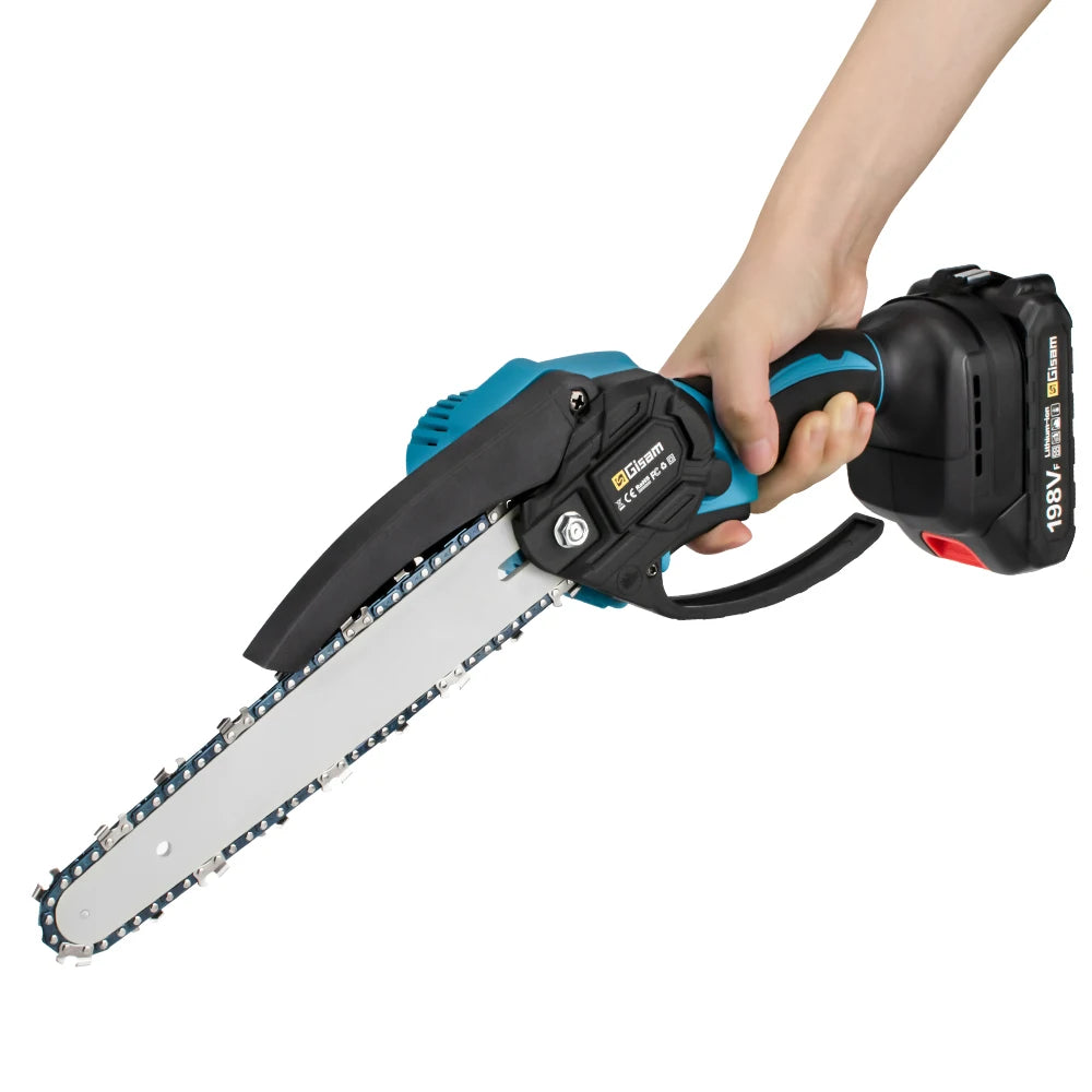 Gisam Brushless 8 Inch Electric Saw Electric Chainsaw One-handed Woodworking Garden Tool Pruning Saw For Makita 18V Battery