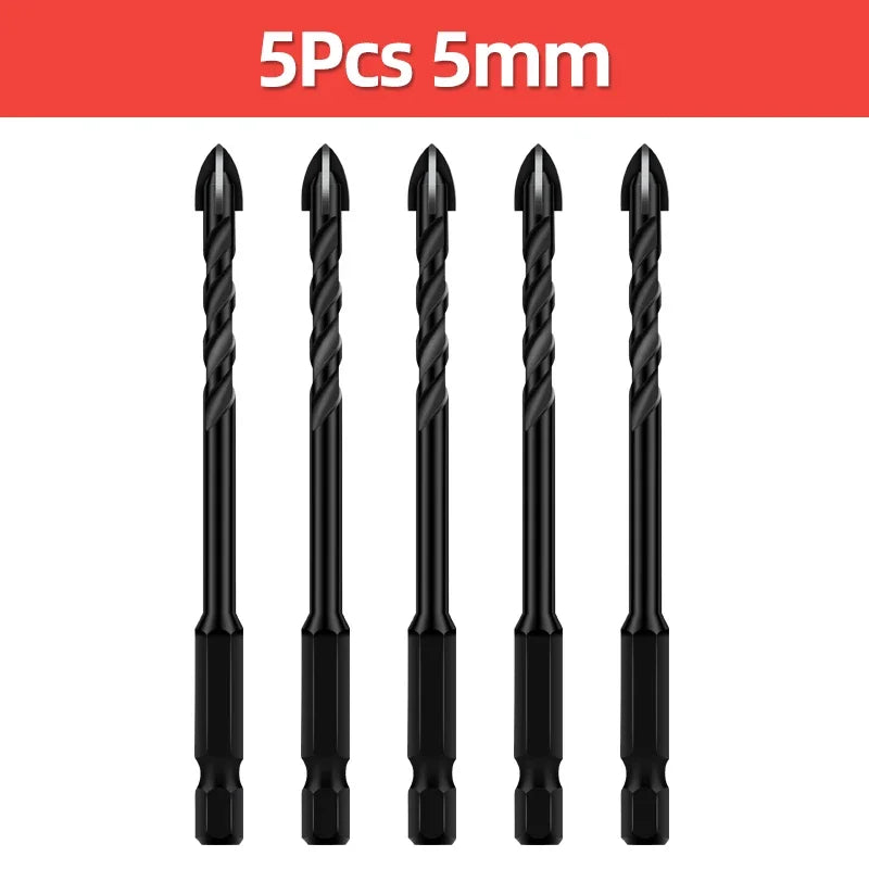 Cross Hex Tile Drill Bit For Glass Concrete Ceramic Tile Hole Opener Tungsten Carbide Hard Alloy Bits Set Tools 3 4 5 6 8 10 12mm