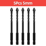 Cross Hex Tile Drill Bit For Glass Concrete Ceramic Tile Hole Opener Tungsten Carbide Hard Alloy Bits Set Tools 3 4 5 6 8 10 12mm