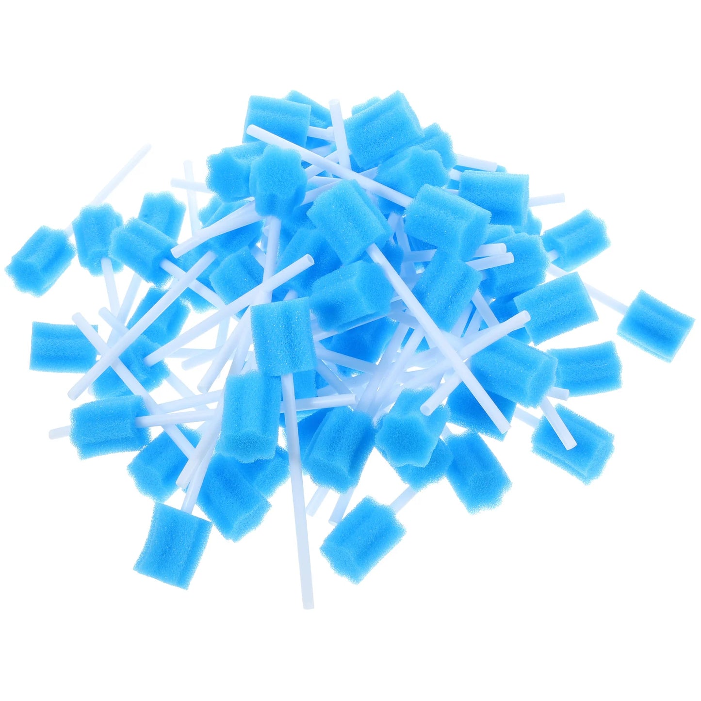 Healifty Goma de bicarbonato 100 unidades descartáveis para cuidados orais esponja formato de dente cotonete de limpeza boca goma