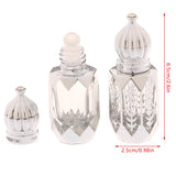Mini Glass Roll on Bottle Hot Stamped Silver Rollerbal Essential Oil Container Blending Perfume Bottle Empty Essential OilBottle