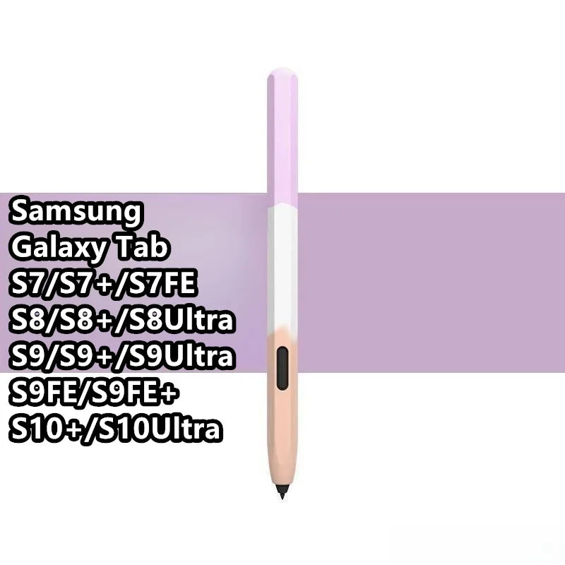 Pen Case for Samsung Galaxy Tab S10 Ultra S9 S8 S7 FE S6 Lite Tablet Stylus Protective Cover Soft Silicone Shockproof Non-slip