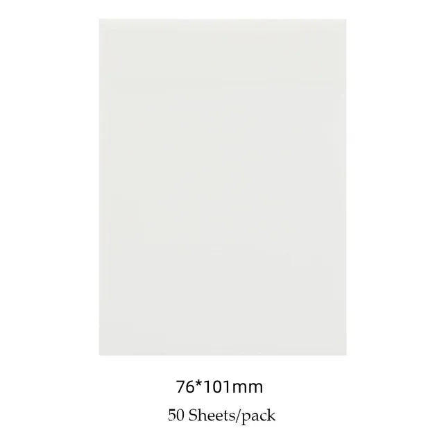 50 Sheets Creative Transparent PET Waterproof Sticky Note Pads Notepads Post-its for School Stationery Office Supplies