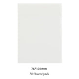 50 Sheets Creative Transparent PET Waterproof Sticky Note Pads Notepads Post-its for School Stationery Office Supplies