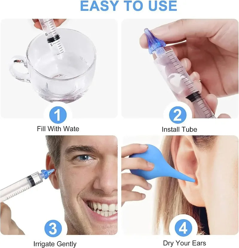 Ear Care Tool Household Cleaner Irrigation Kit Ear Wax Removal Tool Water Washing Syringe Comfortable Unique 12/20ML Health Care